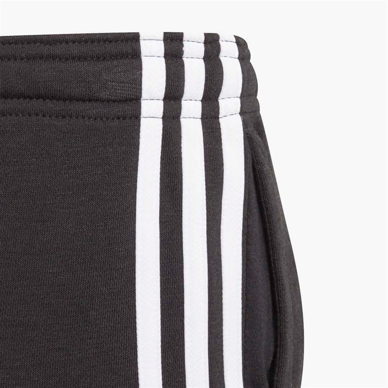 adidas Junior Girls Essentials 3-Stripes French Terry Joggers Black/White - Image 4