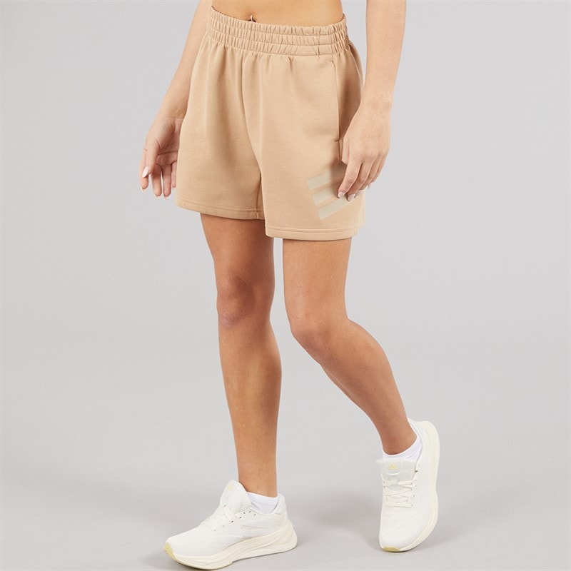 adidas Womens Future Icons Three Stripes Shorts Warm Sandstone - Image 3