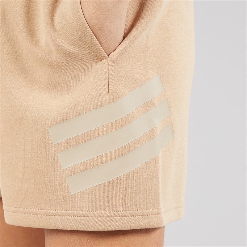 adidas Womens Future Icons Three Stripes Shorts Warm Sandstone - Image 5