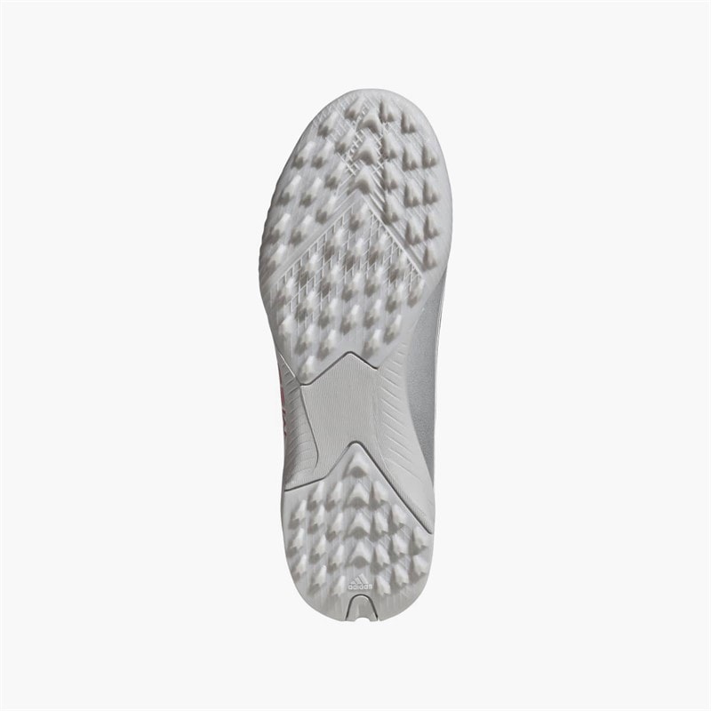 adidas Junior F50 League Messi TF Astro Football Boots Cloud White/Lucid Red/Silver Metallic - Image 2