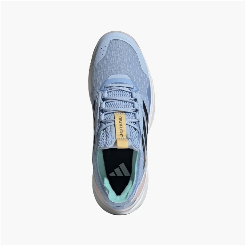 adidas Mens Crazyflight 6 Indoor Court Shoes Glow Blue/Shadow Navy/Flash Aqua - Image 4