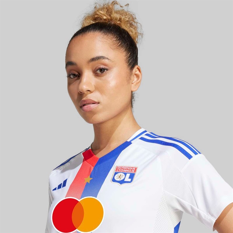 adidas Womens OL Olympique Lyon 24/25 Home Jersey White - Image 4
