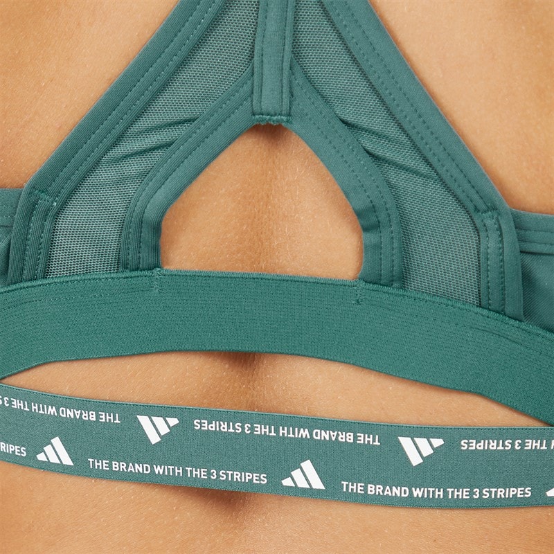 adidas Womens Aeroreact Training Light Support Sports Bra Preloved Teal - Image 5