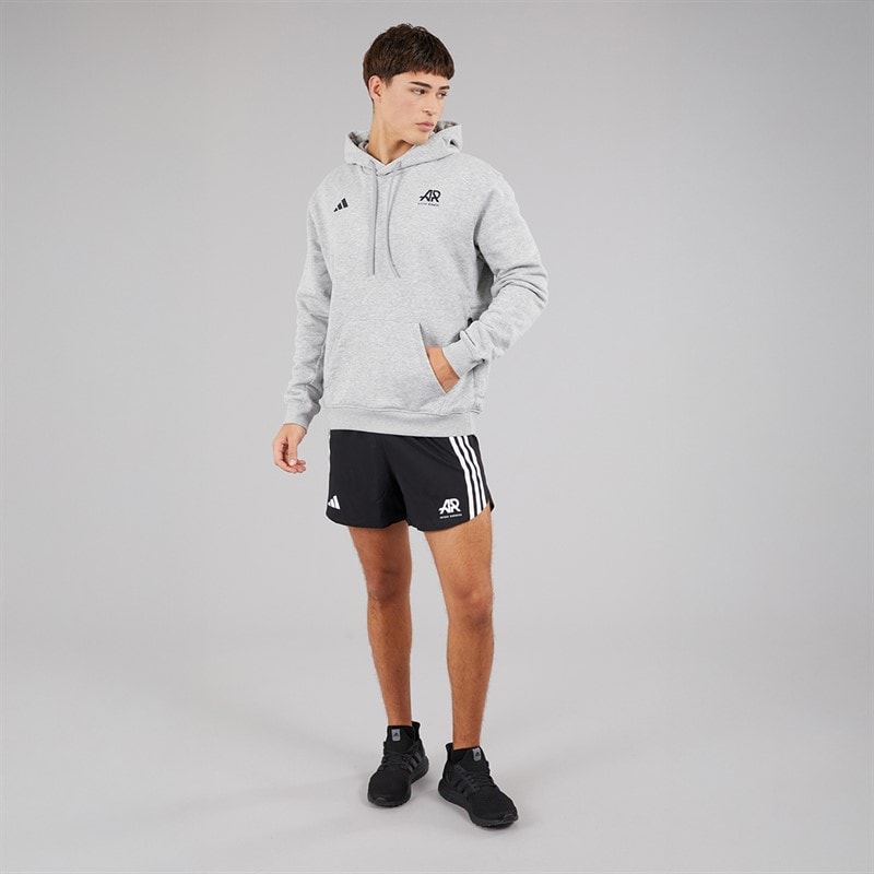 adidas Mens Runners Back Graphic Hoodie Medium Grey Heather - Image 4