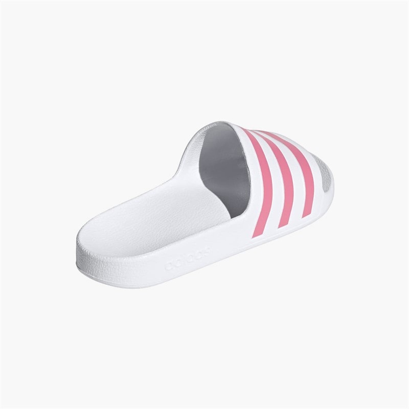 adidas Womens Adilette Aqua Sliders Cloud White/Rose Tone/Cloud White - Image 3