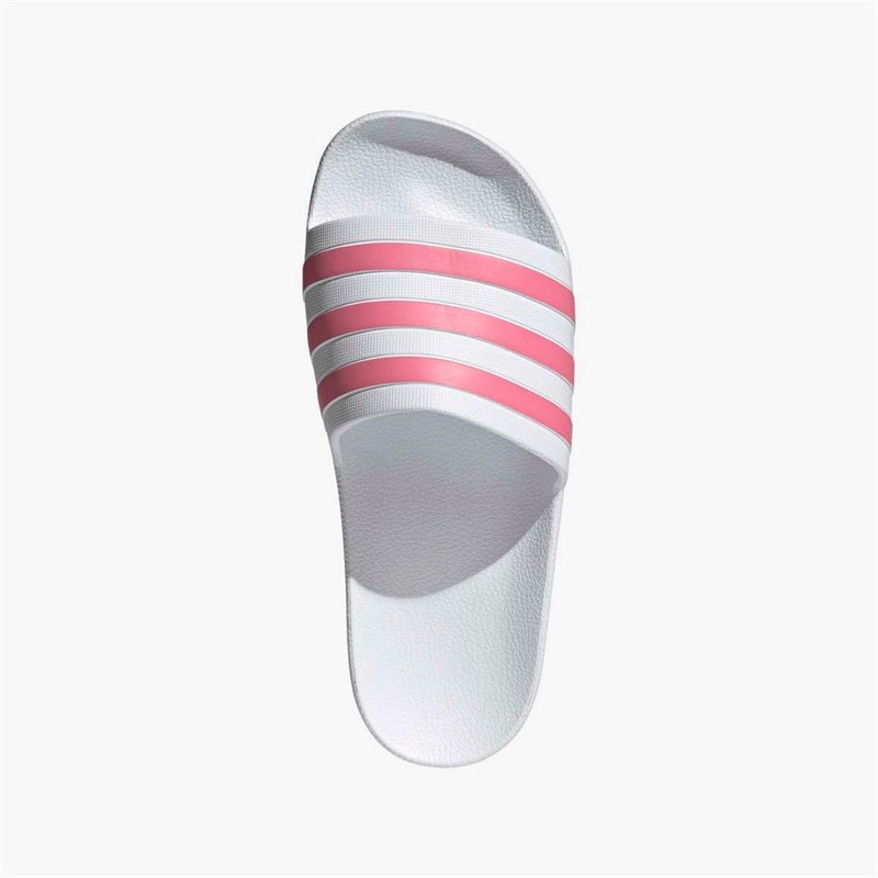 adidas Womens Adilette Aqua Sliders Cloud White/Rose Tone/Cloud White - Image 4