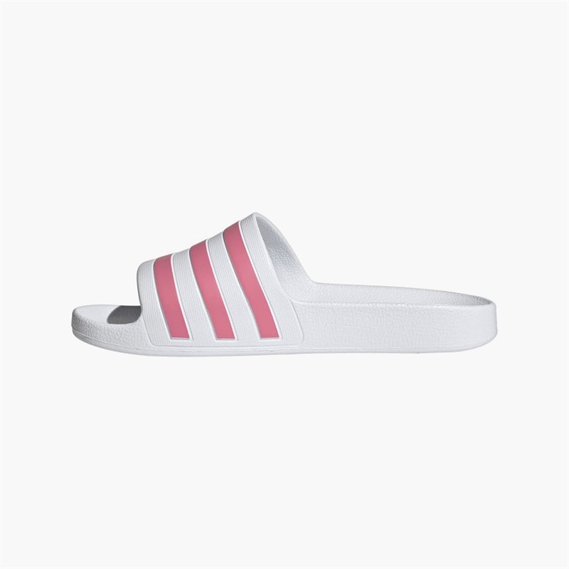 adidas Womens Adilette Aqua Sliders Cloud White/Rose Tone/Cloud White - Image 5