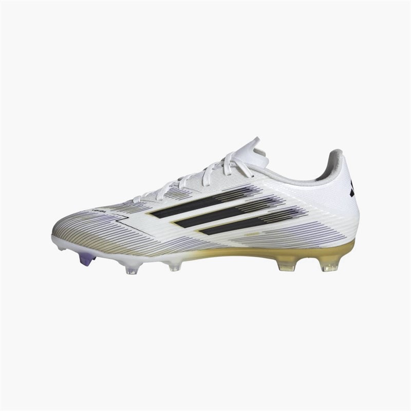 adidas Mens F50 League FG/MG Firm/Multi Ground Football Boots Cloud White/Core Black/Gold Metallic - Image 5
