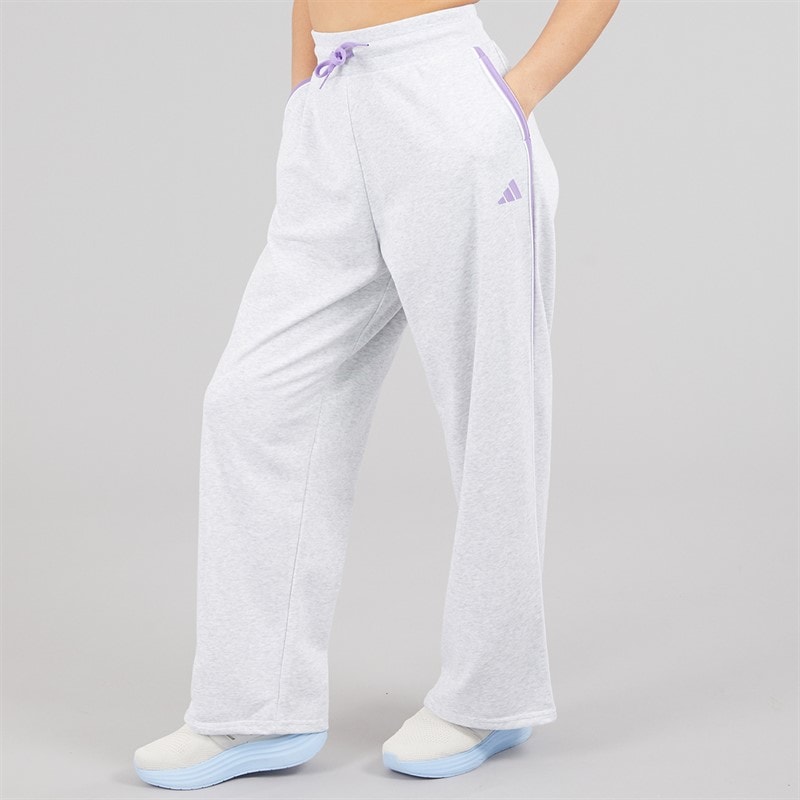 adidas Womens Essentials Colour Pop French Terry Joggers Ligh Grey Heather - Image 3