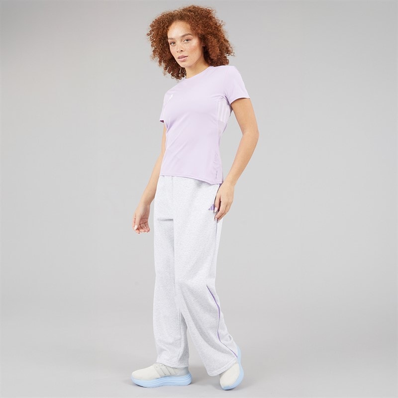 adidas Womens Essentials Colour Pop French Terry Joggers Ligh Grey Heather - Image 4