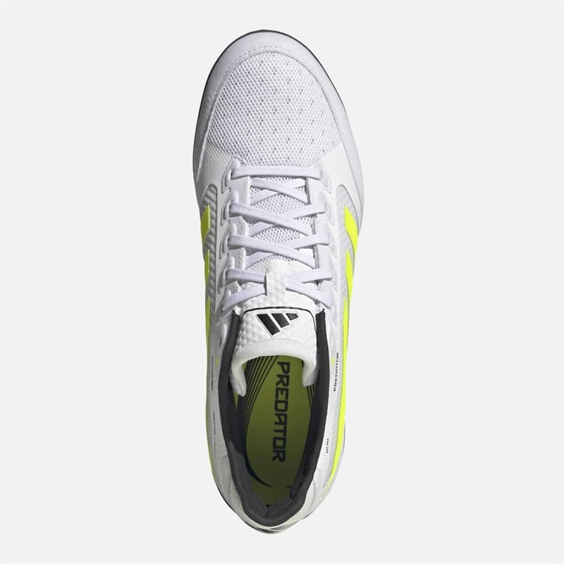 adidas Mens Predator Pro IN Indoor Football Boots Cloud White/Lucid Lemon/Core Black - Image 4