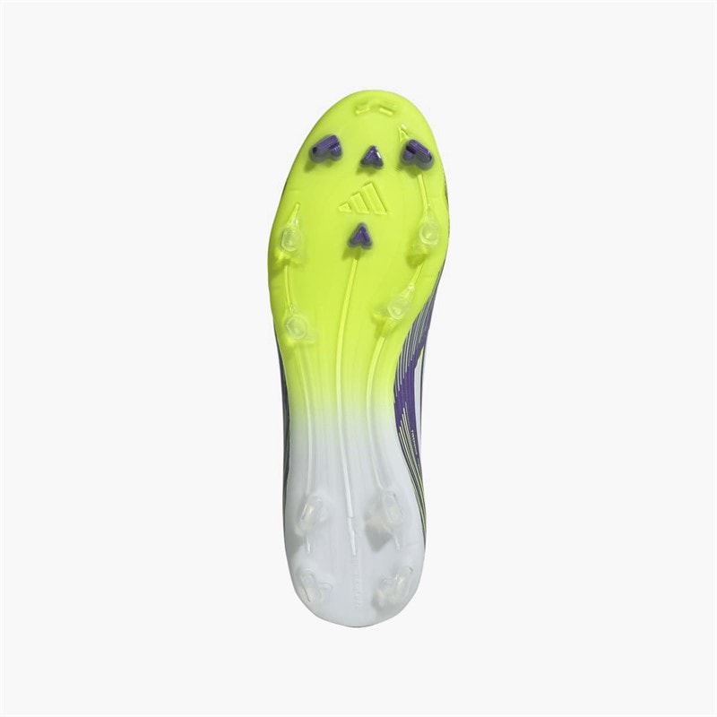 adidas Mens F50 League Radiant Blaze Pack FG/MG Firm/Multi Ground Football Boots Purple Rush/Cloud White/Lucid Lemon - Image 2