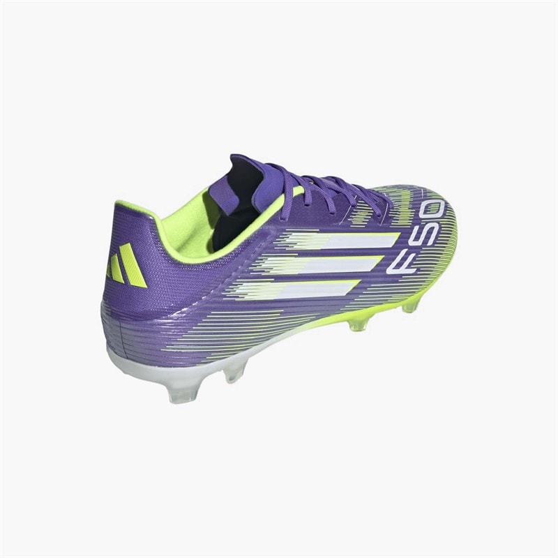 adidas Mens F50 League Radiant Blaze Pack FG/MG Firm/Multi Ground Football Boots Purple Rush/Cloud White/Lucid Lemon - Image 3