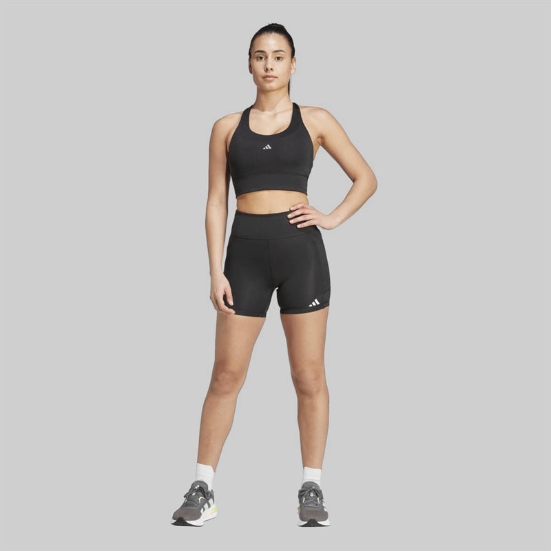 adidas Womens Own The Run Tight Running Shorts Black - Image 2