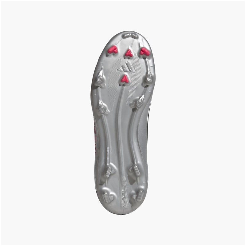 adidas Junior F50 League Messi FG/MG Firm/Multi Ground Football Boots Cloud White/Lucid Red/Silver Metallic - Image 2