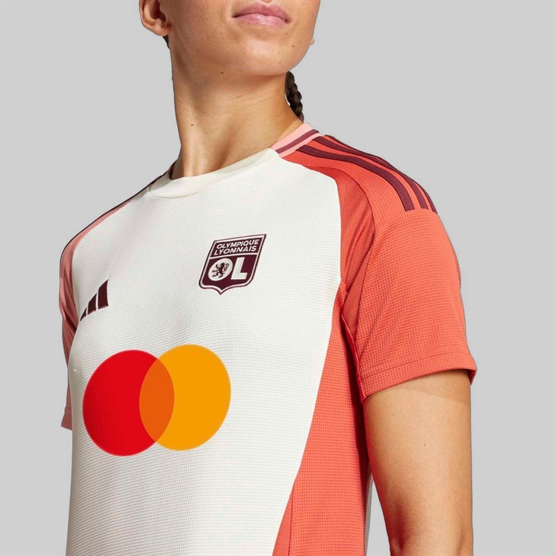 adidas Womens OL Olympique Lyon 24/25 Third Jersey Ivory - Image 4