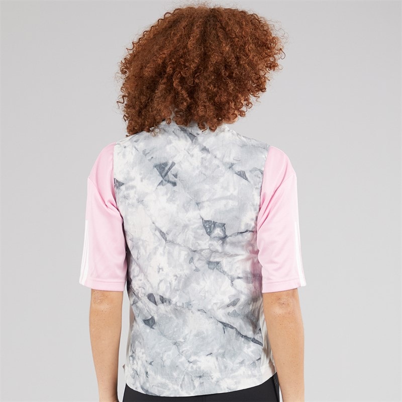 adidas Womens Own The Run Spray Dye Full Zip Running Gilet Orbit Grey/Black - Image 2