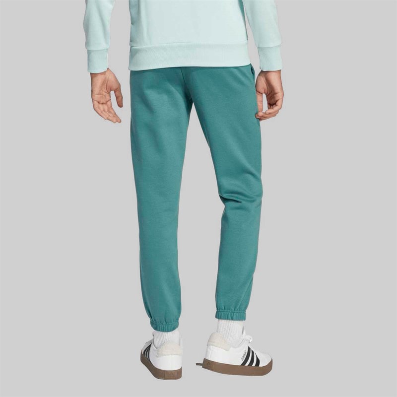 adidas Junior Boys Slogan Fleece Joggers Preloved Teal - Image 2