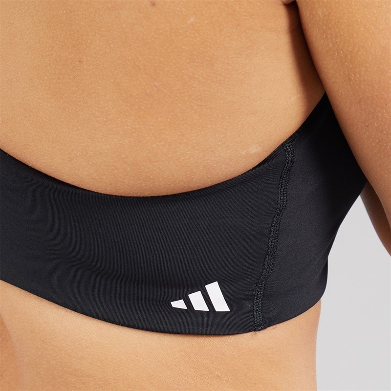 adidas Womens Prime Lift Impact 3-Stripes Training Medium Support Sports Bra Black - Image 3