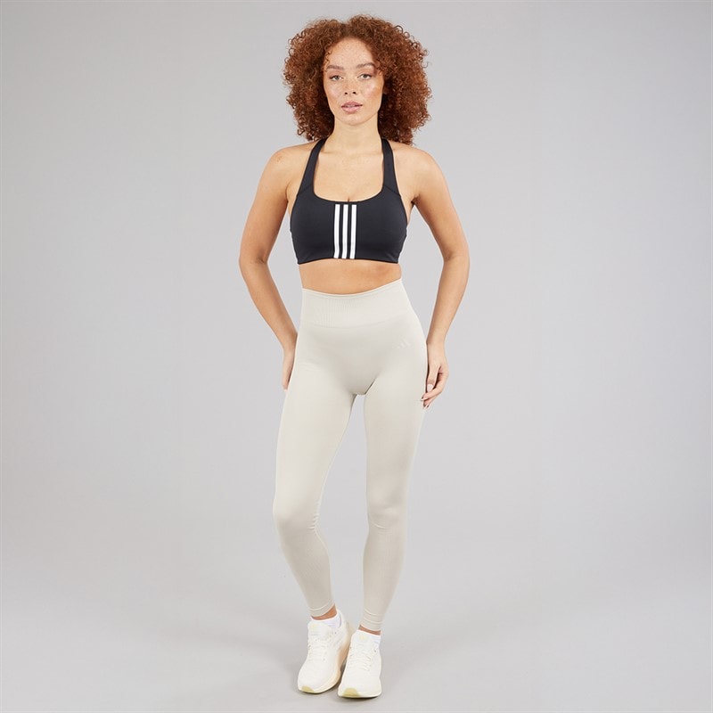adidas Womens Prime Lift Impact 3-Stripes Training Medium Support Sports Bra Black - Image 4