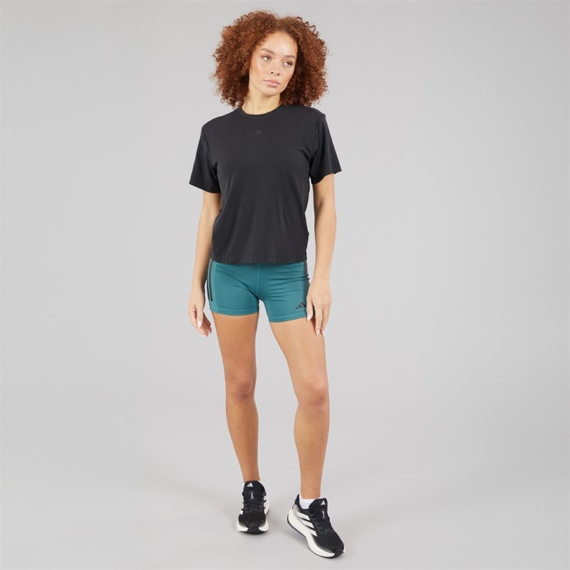 adidas Womens Prime Lift 3-Stripes T-Shirt Black - Image 4