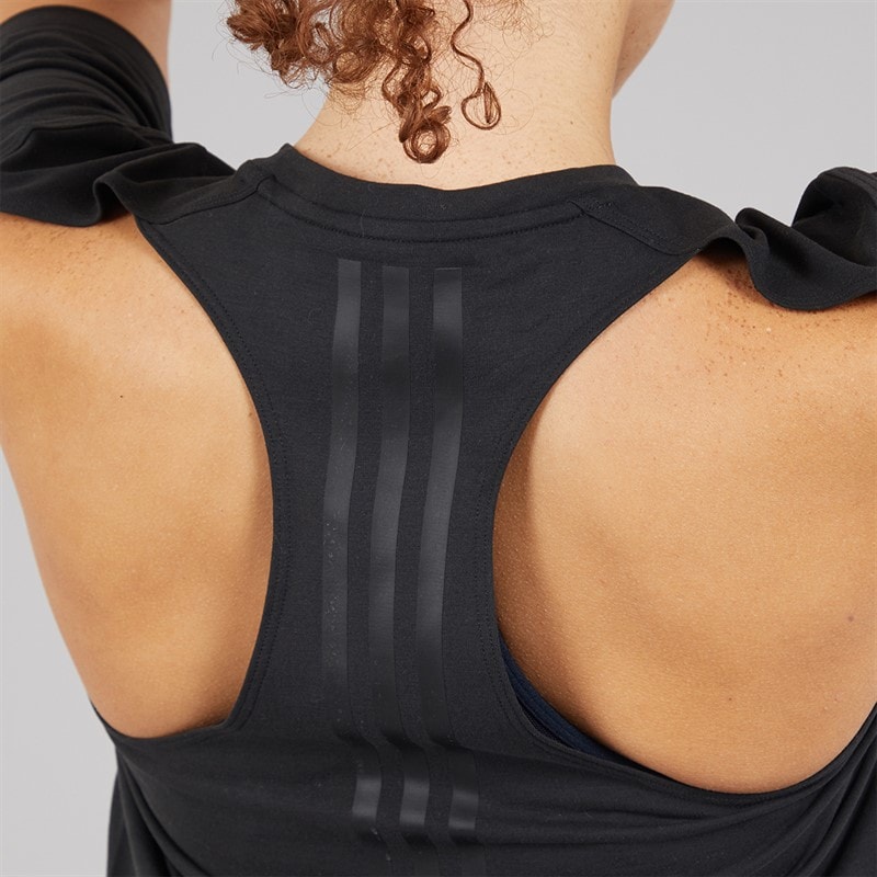adidas Womens Prime Lift 3-Stripes T-Shirt Black - Image 5