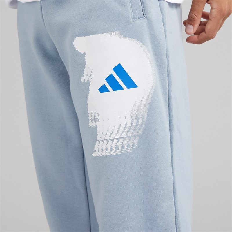 adidas Junior Boys Jude Bellingham Graphic Joggers Light Grey - Image 5