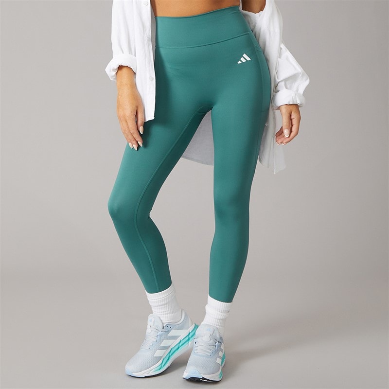 adidas Womens Optime Essentials Workout 7/8 Leggings Preloved Teal
