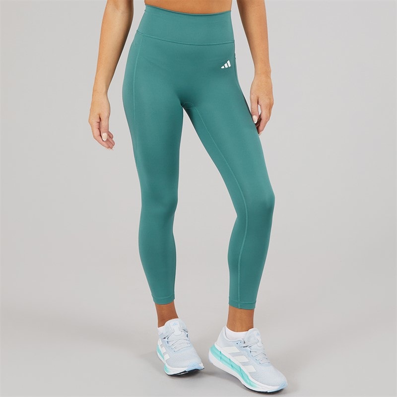 adidas Womens Optime Essentials Workout 7/8 Leggings Preloved Teal - Image 2
