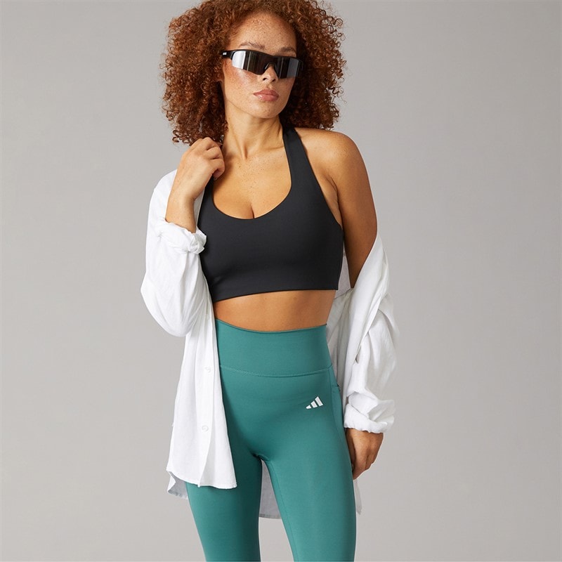 adidas Womens Optime Essentials Workout 7/8 Leggings Preloved Teal - Image 5