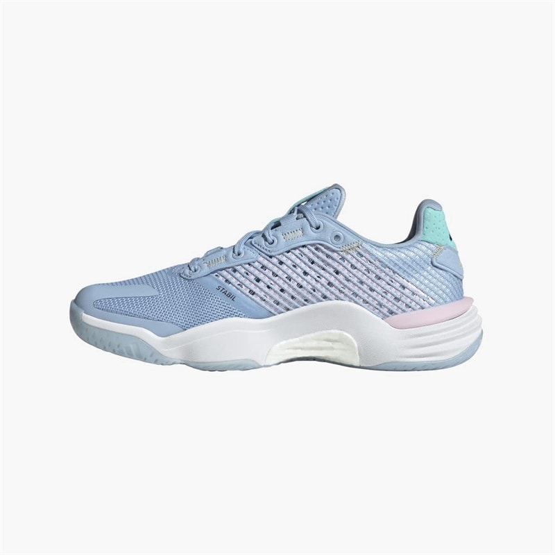 adidas Womens Stabil 16 Indoor Court Shoes Glow Blue/Shadow Navy/Core Black - Image 5