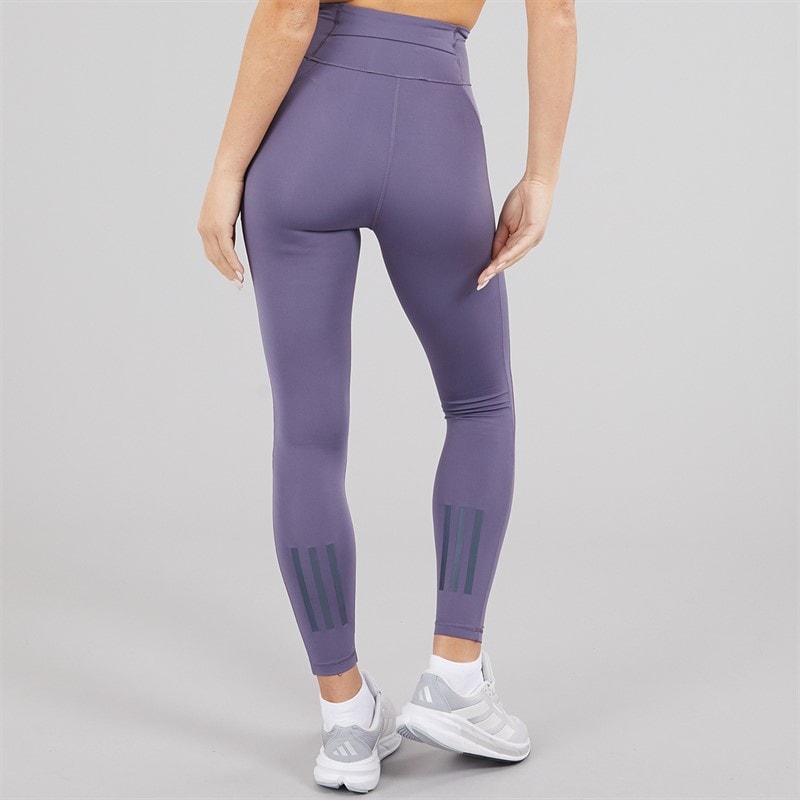 adidas Womens Own The Run 7/8 Running Leggings Preloved Violet - Image 2