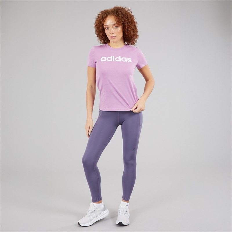 adidas Womens Own The Run 7/8 Running Leggings Preloved Violet - Image 4