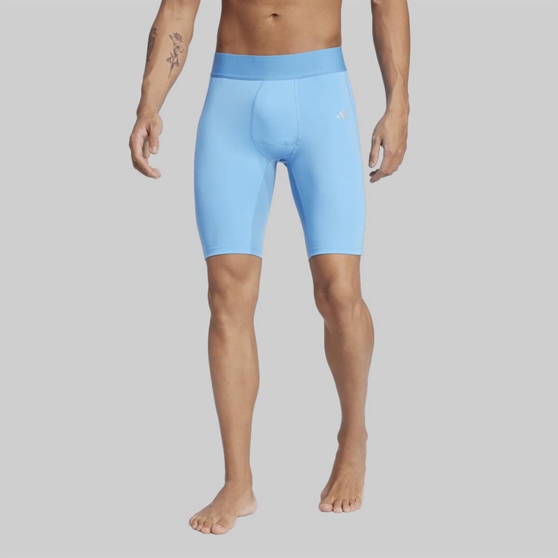 adidas Mens Techfit Tight Shorts Blue Burst - Image 4