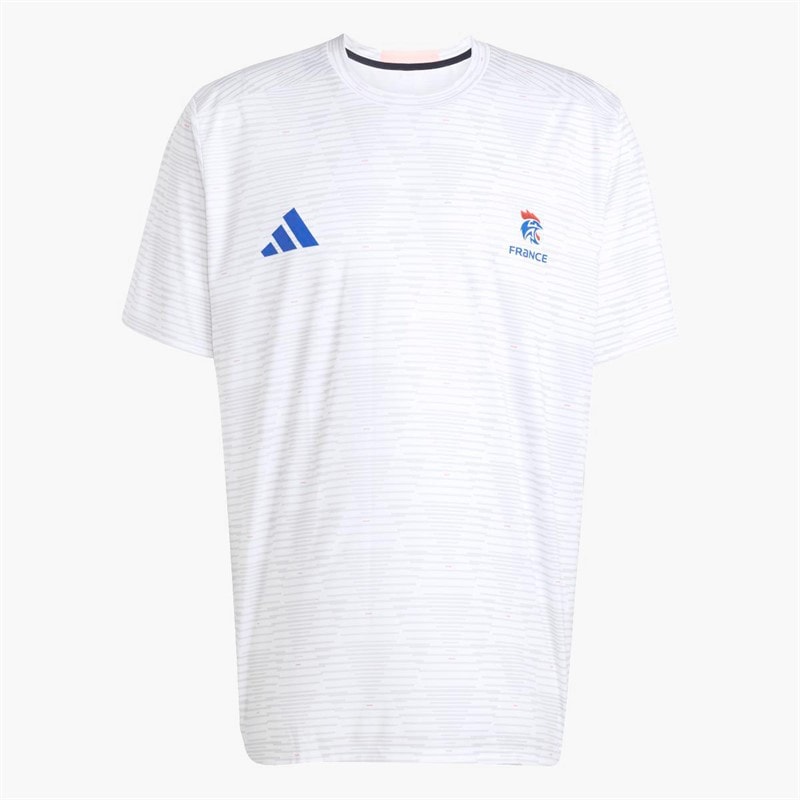 adidas Mens FFHB France Handball Training Jersey White - Image 1
