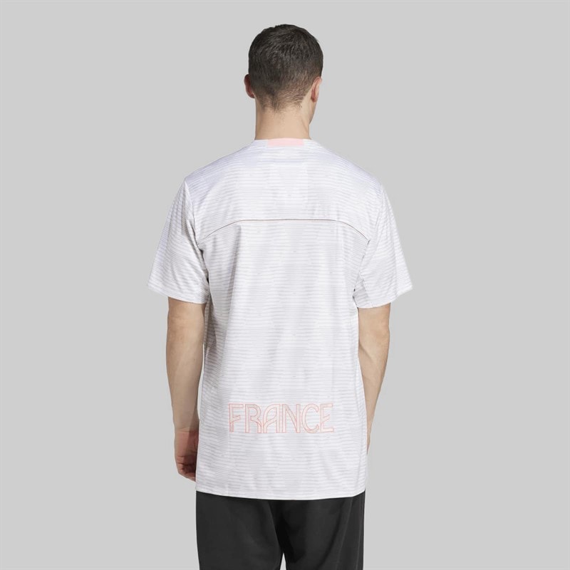 adidas Mens FFHB France Handball Training Jersey White - Image 3