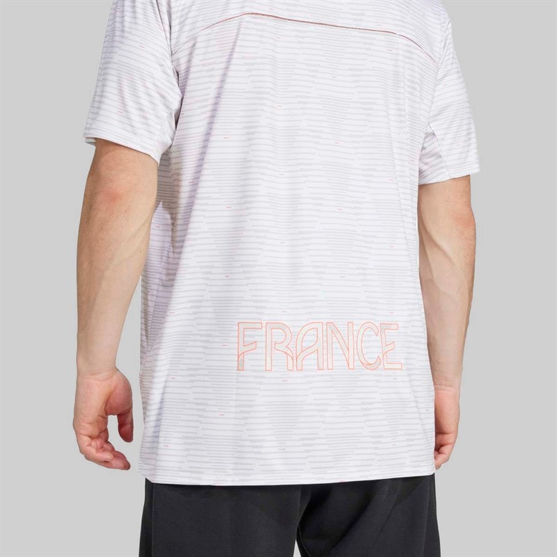 adidas Mens FFHB France Handball Training Jersey White - Image 5