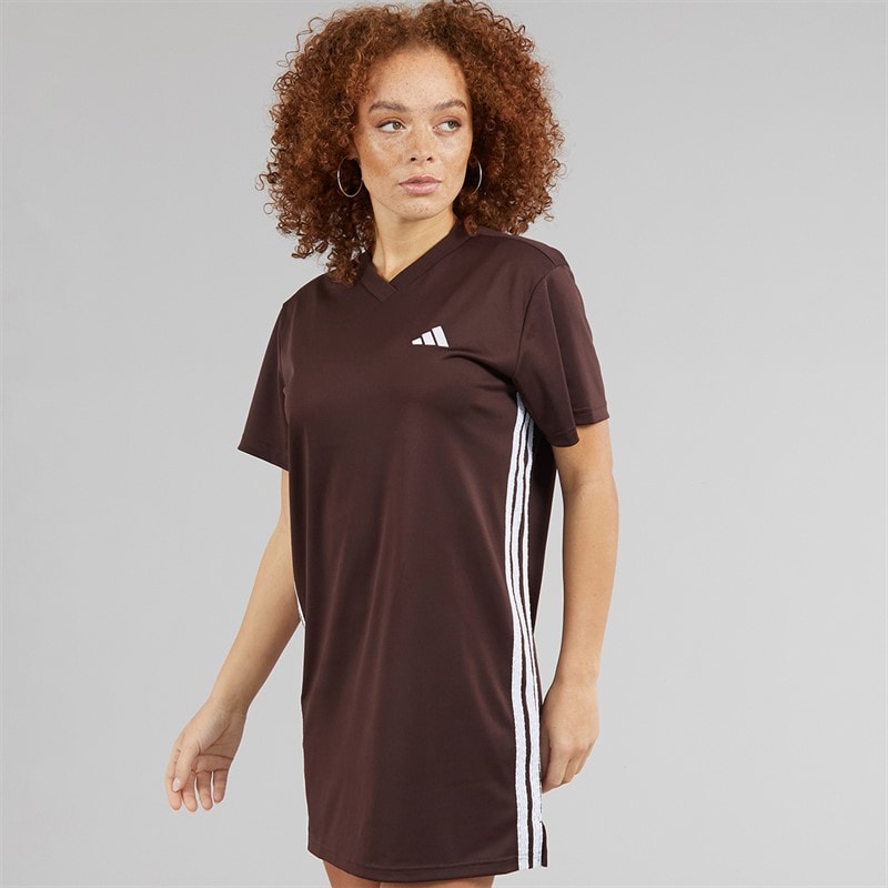 adidas Womens Sport Craft Shift Dress Shadow Brown - Image 3