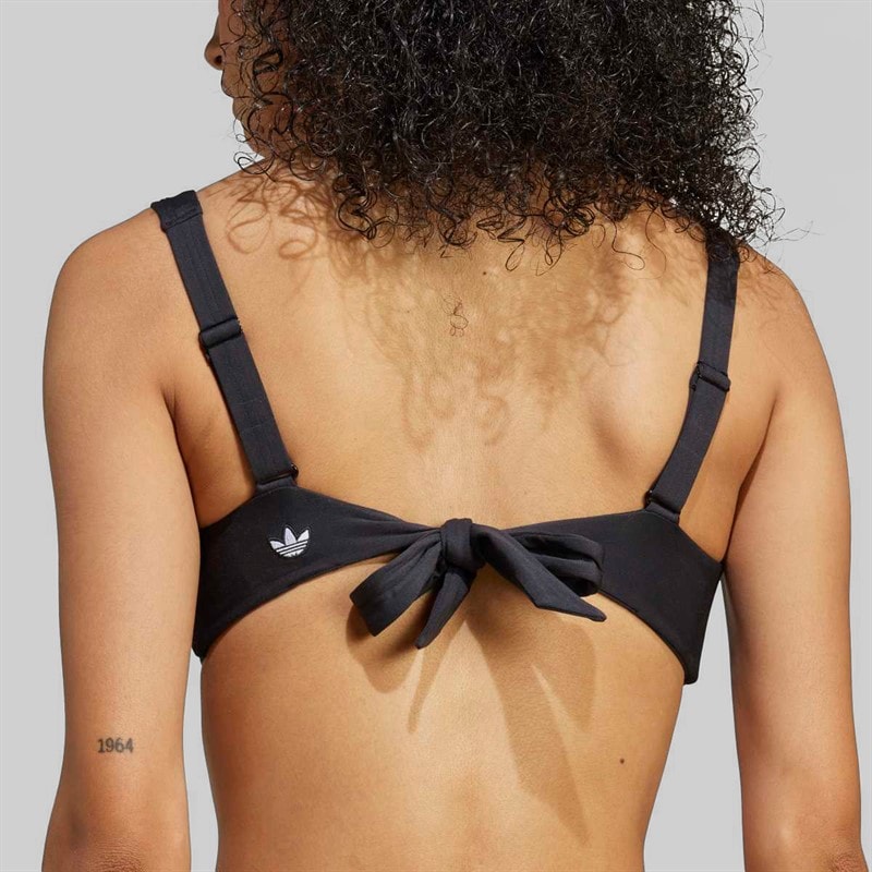 adidas Womens Essentials Bikini Top Black/White - Image 3