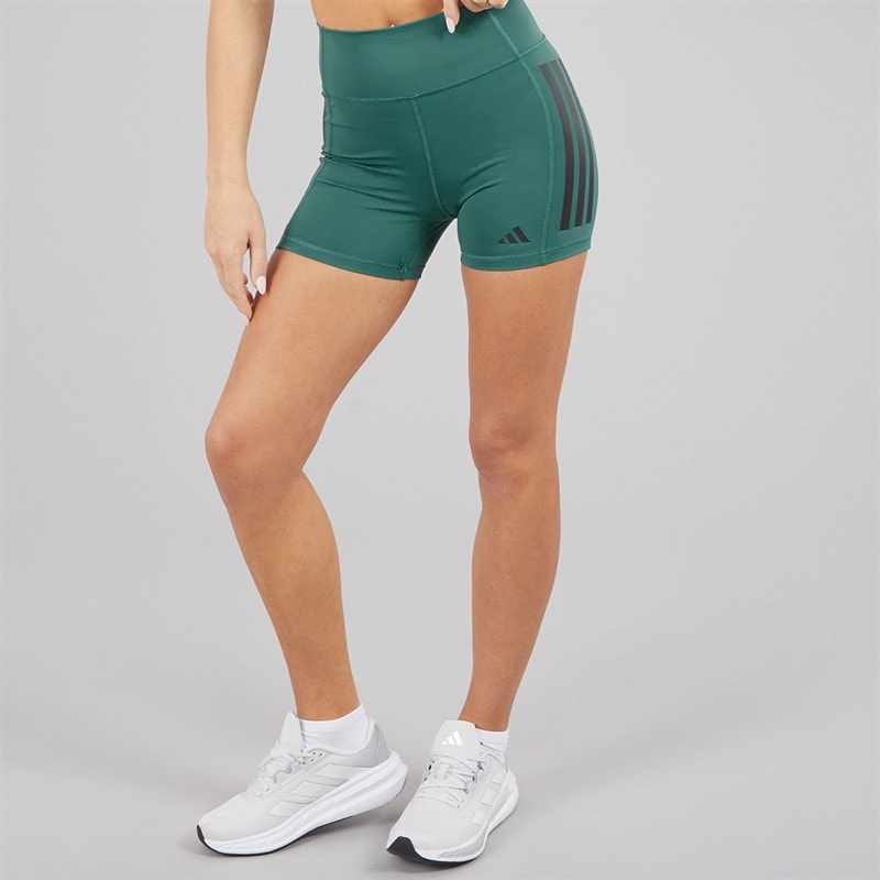 adidas Womens Optime 3-Stripes Shorts Preloved Teal - Image 3