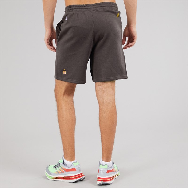 adidas Mens X Fortnite Fleece Shorts Charcoal - Image 2