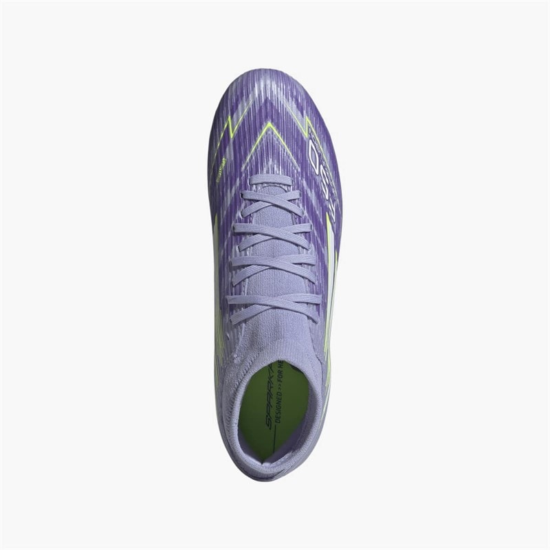 adidas Womens F50 Sparkfusion League FG/AG Firm Ground/Artificial Ground Football Boots Violet Tone/Lucid Lemon/Purple Rush - Image 4