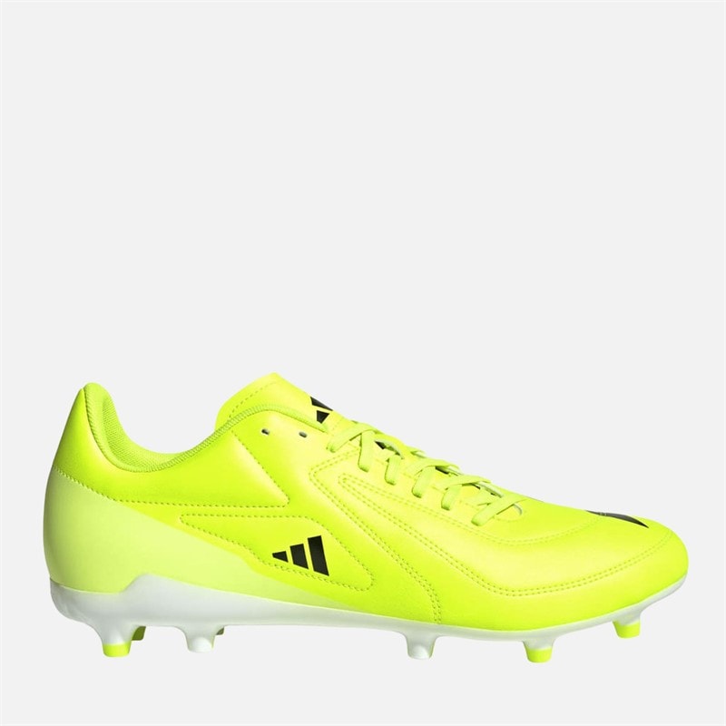 adidas Mens RS15 FG Firm Ground Rugby Boots Lucid Lemon/Core Black/Hi-Res Yellow - Image 1