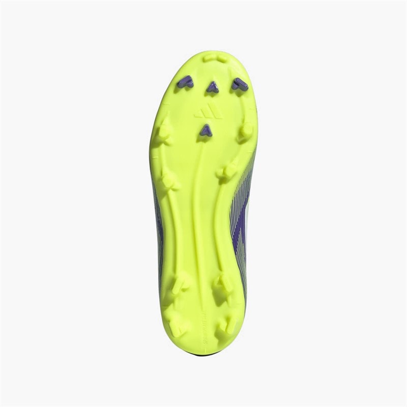 adidas Junior F50 League Radiant Blaze Pack FG/MG Firm/Multi Ground Football Boots Purple Rush/Cloud White/Lucid Lemon - Image 2