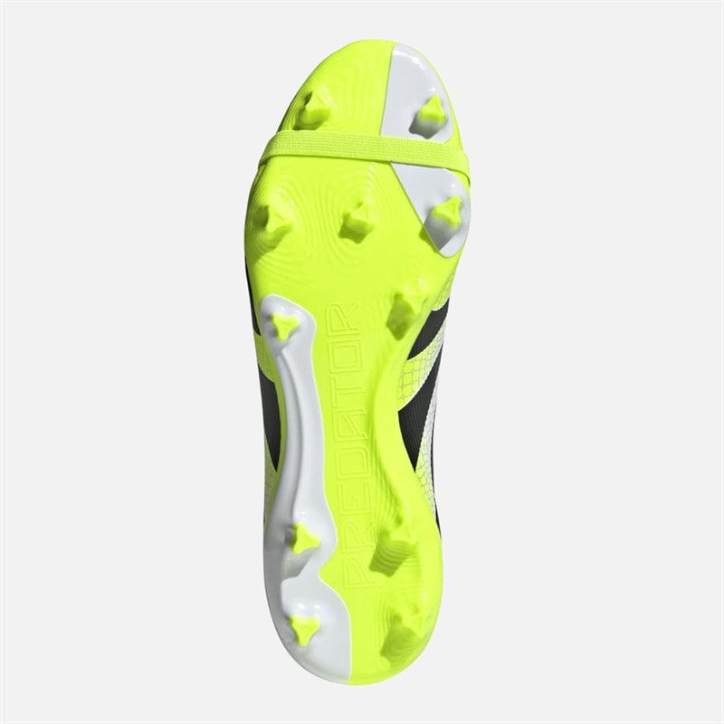 adidas Mens Predator League Tongue Radiant Blaze Pack FG/MG Firm/Multi Ground Football Boots Cloud White/Core Black/Lucid Lemon - Image 2
