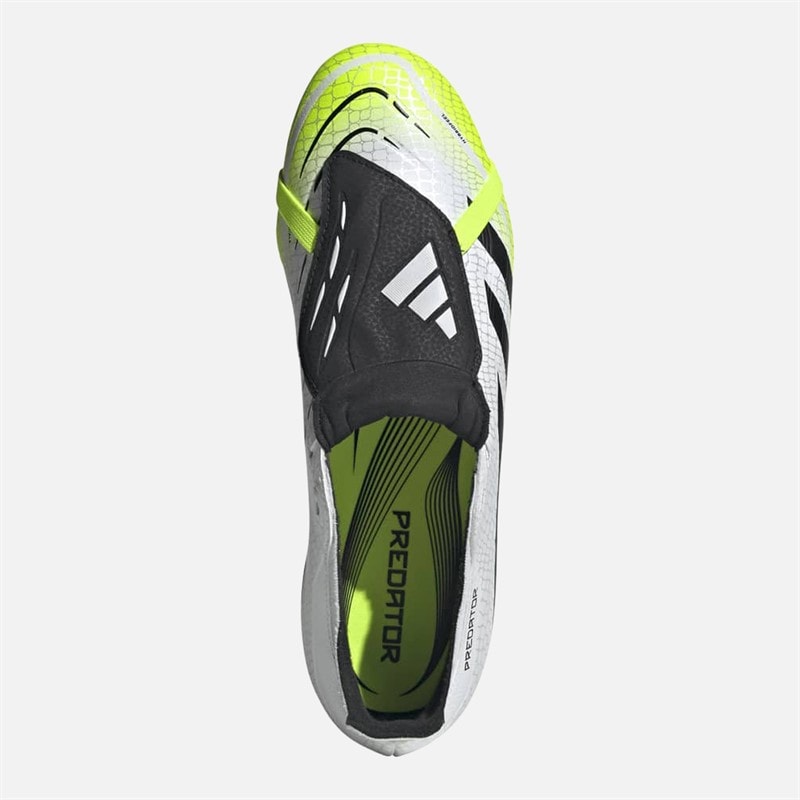 adidas Mens Predator League Tongue Radiant Blaze Pack FG/MG Firm/Multi Ground Football Boots Cloud White/Core Black/Lucid Lemon - Image 4