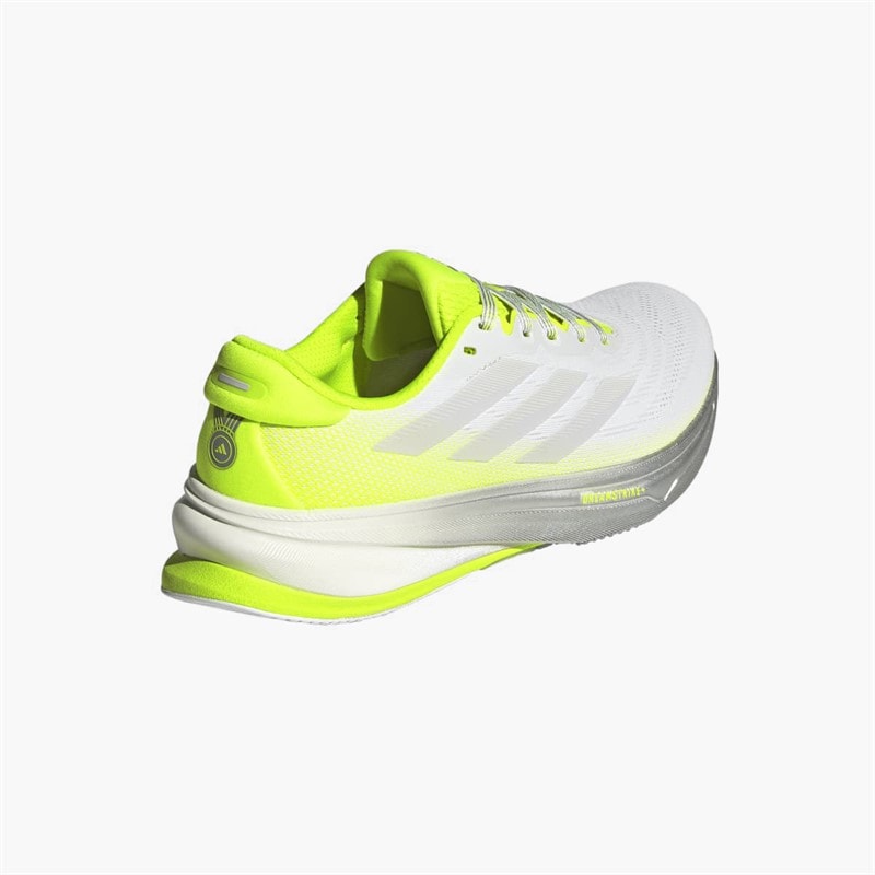 adidas Womens Supernova Rise 2 Neutral Running Shoes Cloud White/Dash Grey/Lucid Lemon - Image 3