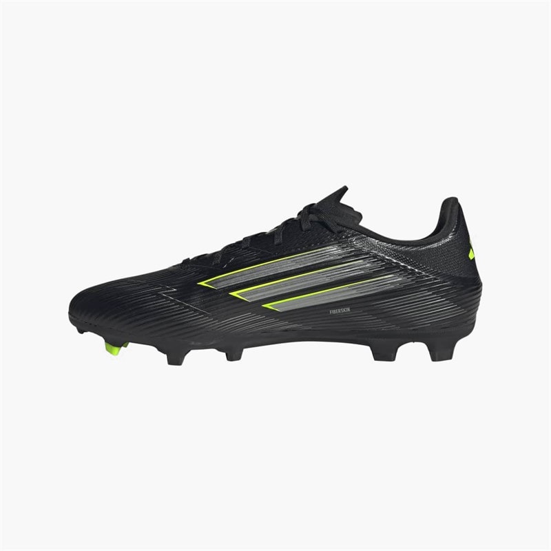adidas Mens F50 League FG/MG Firm/Multi Ground Football Boots Core Black/Iron Metallic/Lucid Lemon - Image 5