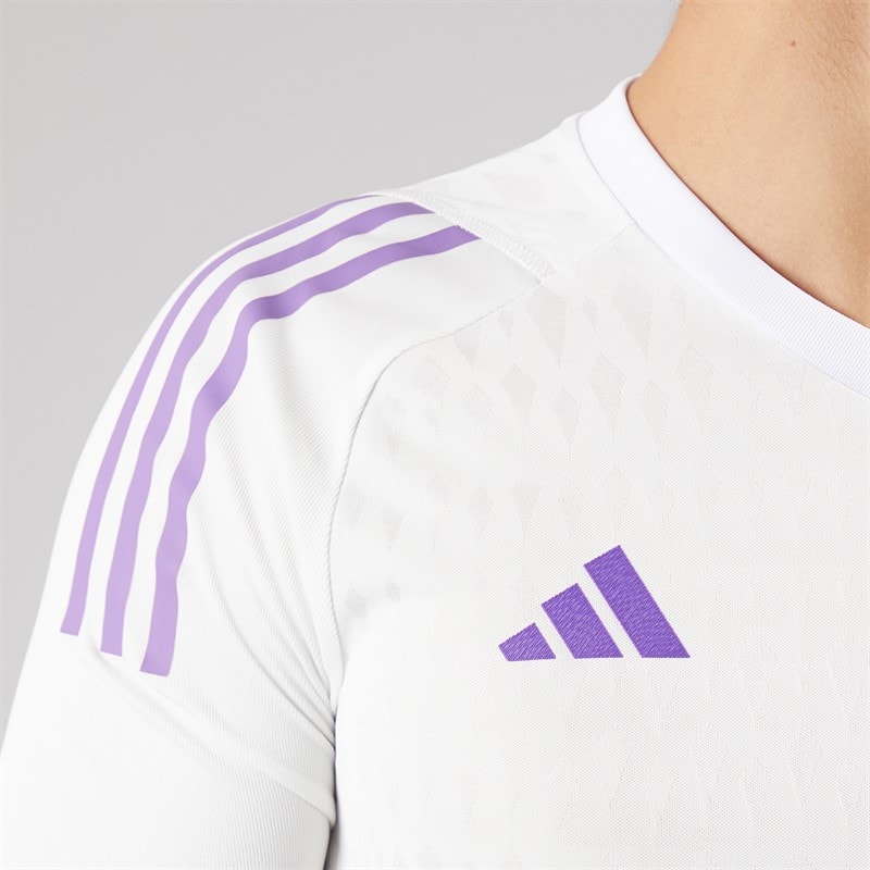 adidas Mens Tiro 23 Pro Long Sleeve Goalkeeper Jersey White - Image 3