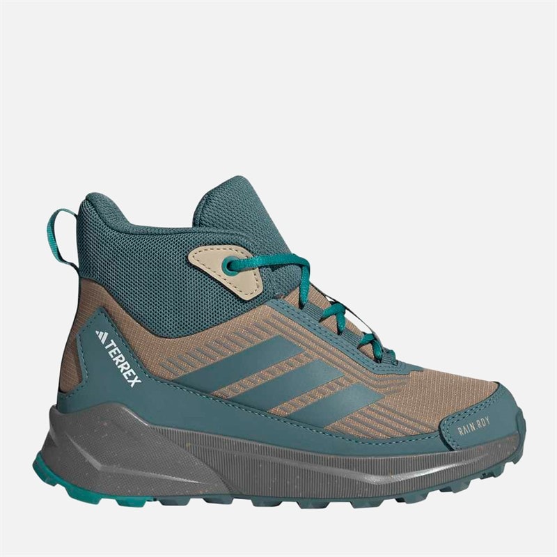 adidas Junior Terrex Trailmaker 2 Mid Rain.Rdy Waterproof Hiking Boots Cardboard/Preloved Teal/Pure Teal - Image 1